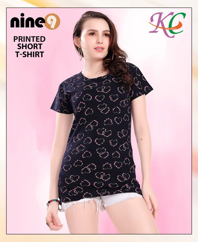 Nine Printed Short Ladies Top Catalog